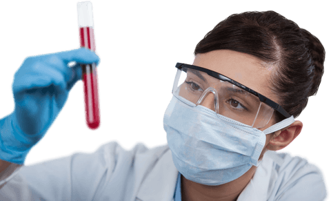female scientist examining red liquid in transparent test tube - Download Free Stock Videos Pikwizard.com