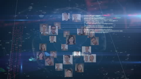 Global Network of Diverse Professionals and Digital Data Visualization