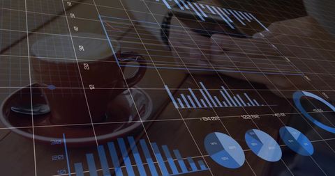Business data analysis with smartphone overlay