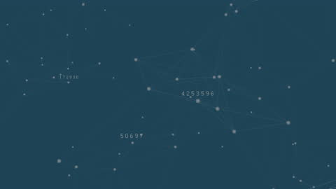 Digital Network Connections Web on Dark Abstract Background