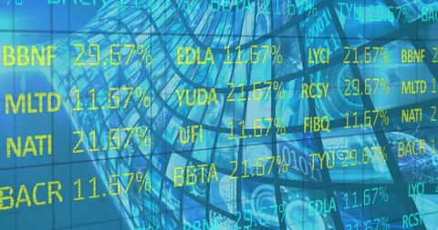 Global Financial Data on Multiple Digital Screens - Download Free Stock Images Pikwizard.com