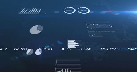 Digital Display of Financial Data and Analytics - Download Free Stock Images Pikwizard.com