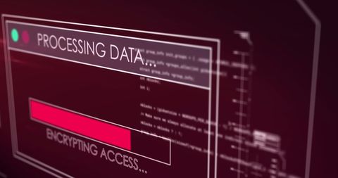 Digital Data Processing with Loading Bar Interface and Encryption - Download Free Stock Images Pikwizard.com