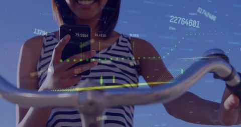 Digital Connectivity While Cycling: Smartphone and Data Overlay