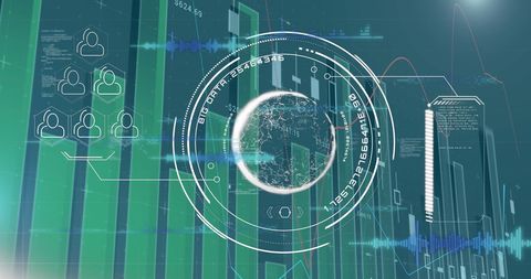Digital Data Network with Global Interfaces - Download Free Stock Images Pikwizard.com