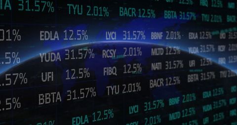 Global Financial Data Amidst Digital Network Interface - Download Free Stock Images Pikwizard.com