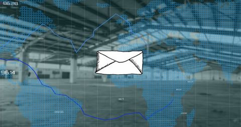 Global Networking and Business Technology in Empty Warehouse