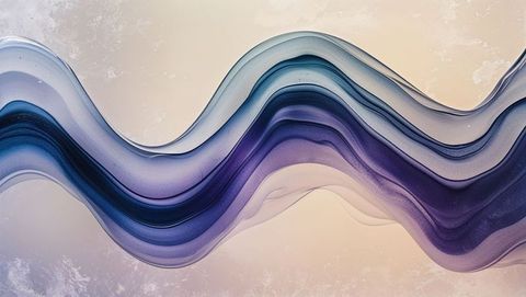 Abstract Flowing Ribbons with Vibrant Gradient Background
