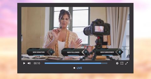 Influencer Live Streaming Makeup Tutorial with Loyalty Programs - Download Free Stock Images Pikwizard.com
