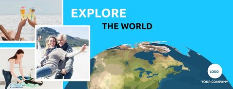 Inspirational Travel Adventure Collage with World Map - Download Free Stock Templates Pikwizard.com