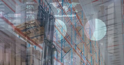 Digital Transformation in Warehouse Logistics and Global Connectivity - Download Free Stock Images Pikwizard.com
