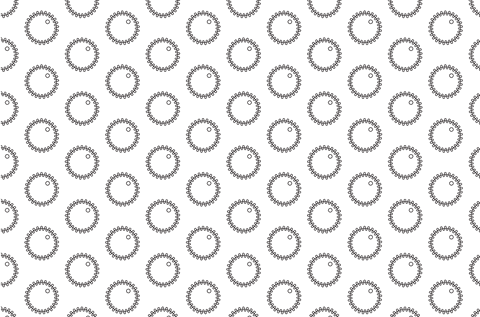 Seamless black circles pattern on transparent background for design projects
