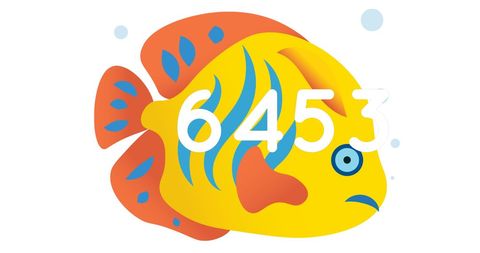 Colorful Fish Graphic with Bubble Numbers