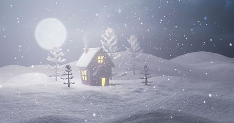 Cozy Christmas Chalet in Snowy Winter Wonderland - Download Free Stock Images Pikwizard.com