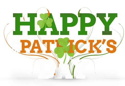 Transparent irish st. Patrick's day graphics with shamrocks