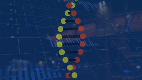 Digital DNA Strand Animation with Data Connections