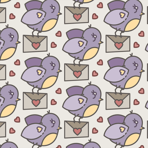 seamless transparent purple bird and love letter pattern - Download Free Stock Videos Pikwizard.com