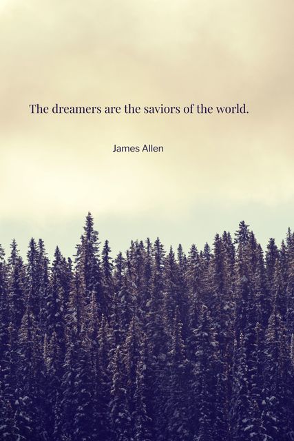 Inspirational Forest Quote with Snow-Capped Pine Trees - Download Free Stock Templates Pikwizard.com