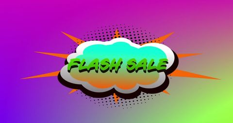 Colorful Flash Sale Promo Banner - Download Free Stock Images Pikwizard.com