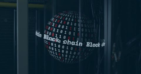 Digital Blockchain Sphere in Server Room Environment - Download Free Stock Images Pikwizard.com