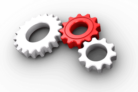 transparent red and white cogs interlocking mechanism - Download Free Stock Videos Pikwizard.com