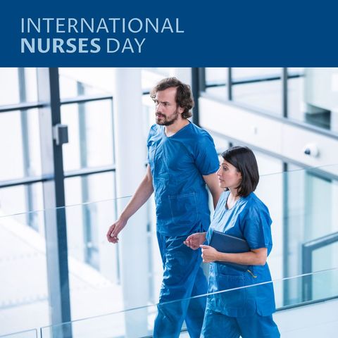 Healthcare Professionals Celebrating International Nurses Day in Hospital