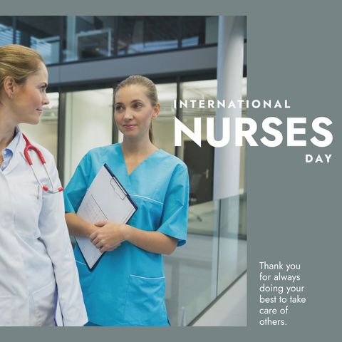 celebrating international nurses day with healthcare professionals - Download Free Stock Templates Pikwizard.com