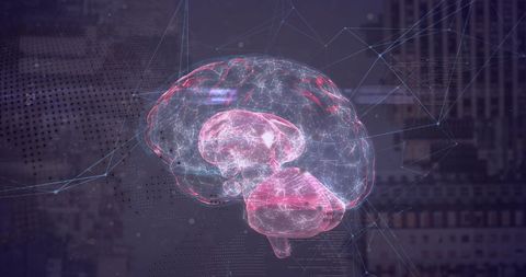 Futuristic Brain Concept with Digital Network - Download Free Stock Images Pikwizard.com