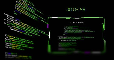 Digital Interface with Data Mining and Countdown Timer - Download Free Stock Images Pikwizard.com