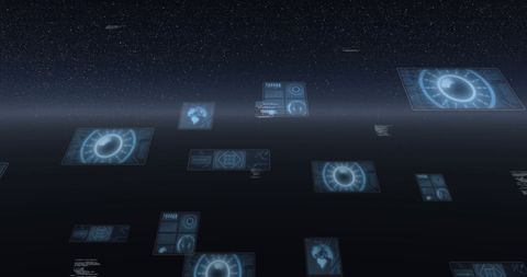 Digital Data Monitoring with Holographic Global Interfaces - Download Free Stock Images Pikwizard.com
