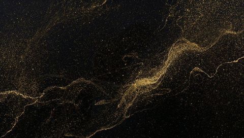 Luxurious Golden Glitter on Matte Black Background