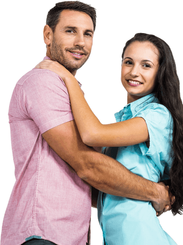 smiling couple hugging transparent background - Download Free Stock Videos Pikwizard.com