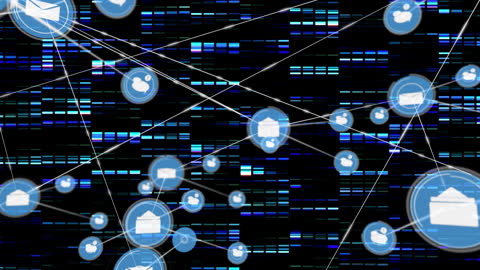 Digital Connections in Network Matrix Background