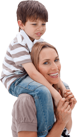 transparent mother carrying child on shoulders smiling - Download Free Stock Videos Pikwizard.com