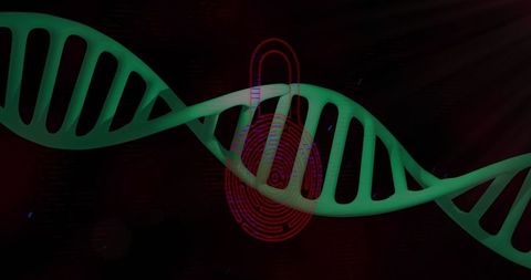 DNA Helix with Futuristic Cyber Security Lock Concept - Download Free Stock Images Pikwizard.com
