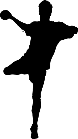 transparent silhouette of male handball player action pose - Download Free Stock Videos Pikwizard.com