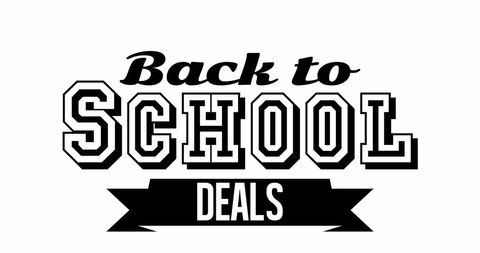 Black and White Back to School Deals Banner - Download Free Stock Images Pikwizard.com