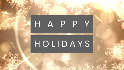 Warm Holiday Greeting Animation with Snowflakes and Sparkling Light