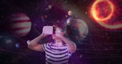 Exploring Virtual Universe with Augmented Reality Technology