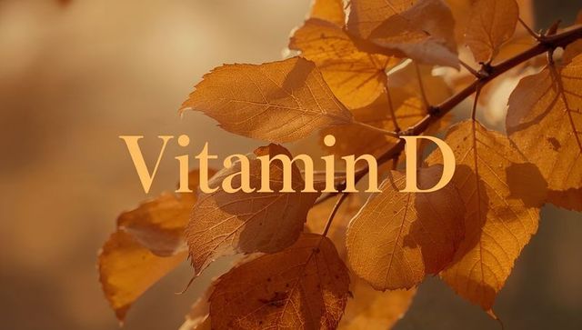 Sunlit autumn leaves highlighting vitamin d wellness concept