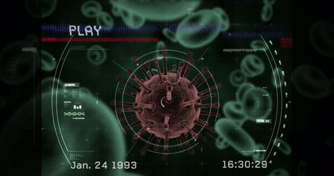 Retro Sci-Fi Virus Analysis Concept Artwork - Download Free Stock Images Pikwizard.com