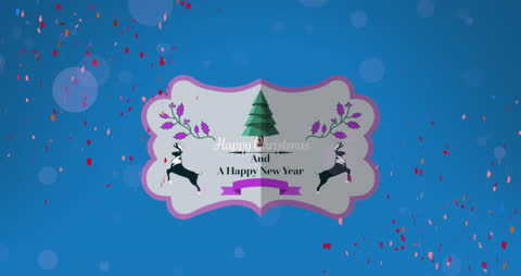 Festive Holiday Greeting Cards with Reindeer and Tree