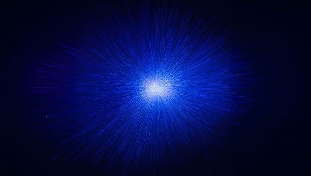Dynamic Starburst Light Explosion in Futuristic Digital Art