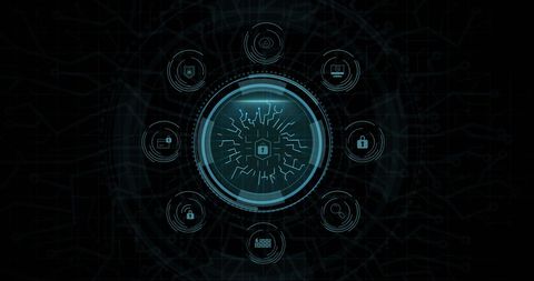 Cybersecurity Lock Interface Protection and Security Concept - Download Free Stock Images Pikwizard.com