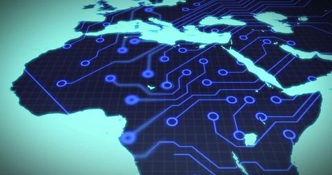 Global Technology Network on World Map - Download Free Stock Images Pikwizard.com