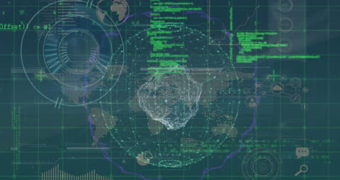 Futuristic Digital Global Network Interface