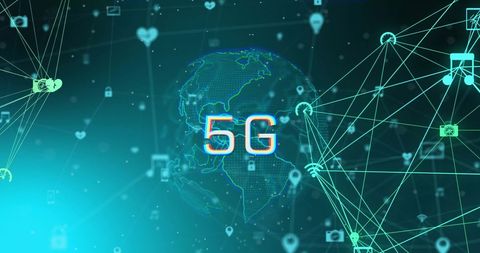 5G Network Conceptual Globe Connections Digital Technology - Download Free Stock Images Pikwizard.com