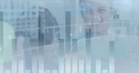 Child Smiling with Digital Financial Data Overlay - Download Free Stock Images Pikwizard.com