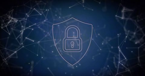Cybersecurity Network with Padlock on Abstract Background - Download Free Stock Images Pikwizard.com