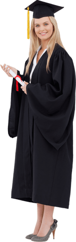 transparent background - smiling graduate holding diploma - Download Free Stock Videos Pikwizard.com
